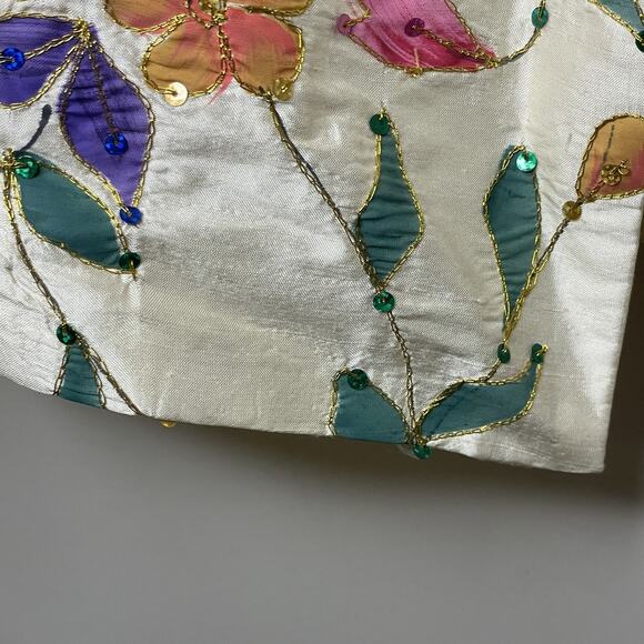 KRISS Sweden Hand Painted Flowers Silk Jacket Artsy Art-to-wear EU 38 / US 6 / M - Picture 16 of 16